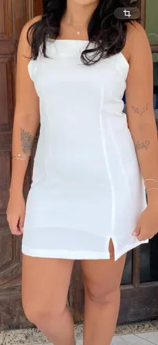 Vestido curto branco