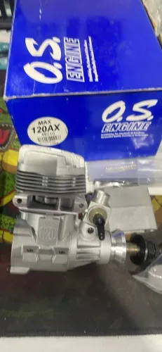 Motor para Aeromodelo OS 120 AX completo novo na caixa 