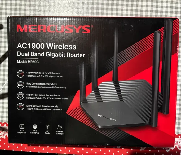 Mercusys MR50G (Roteador Dual Band AC1900 Gigabit com 6 antenas) ( SEMI NOVO )