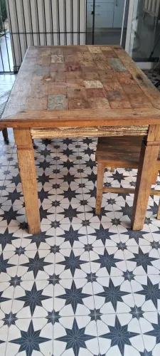 Mesa de jantar madeira de demolição