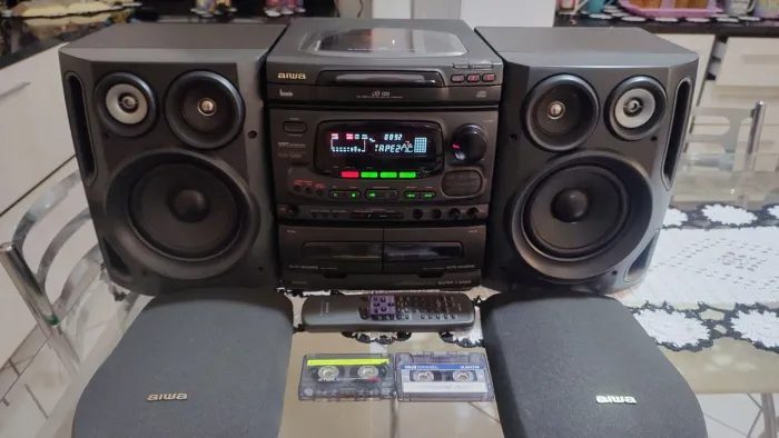 Aparelho de som Mini system aiwa nsx 5200. Sony Philips gradiente Panasonic jvc cce Sharp