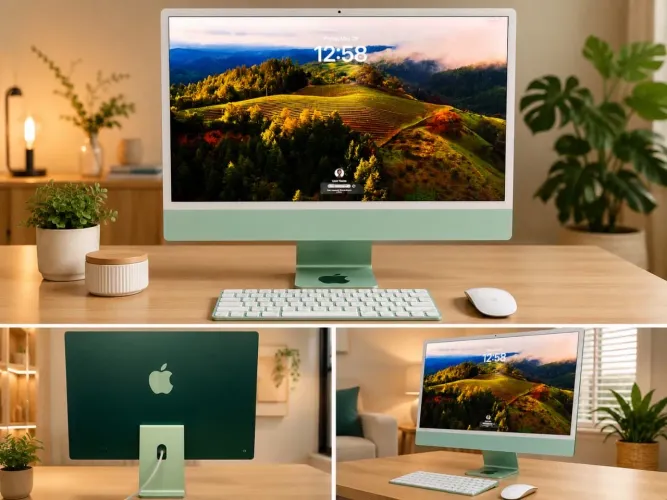 Vendo um iMac 24" Apple M1 - Verde (Estado novo)