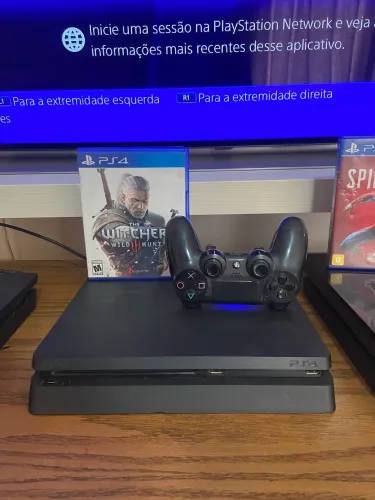 PS4 Slim Funcionando com controle original e jogo