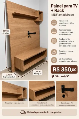 Rack painel para sala