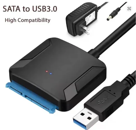 Adaptador USB para SSD HD 2,5" 3,5" com Alimentação Tomada