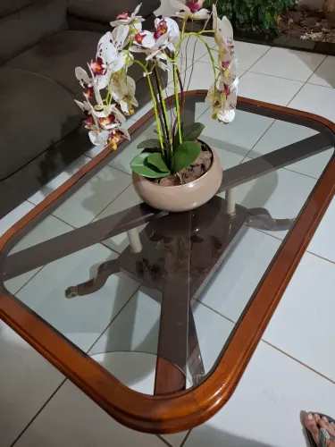 Mesa de centro madeira (mogno)