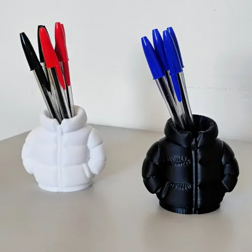 Porta Canetas Divertido (kit 2 unidades + 10 canetas bic)