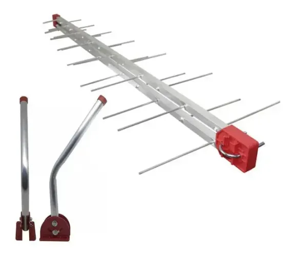 Antena Digital 4K Log Periódica Capte para TV UHF 30km Interno/Externo