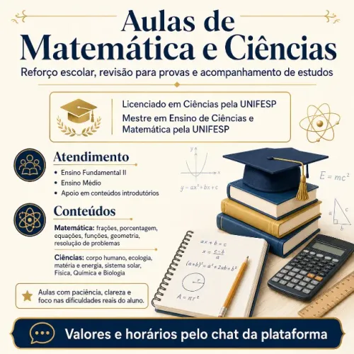 Aulas de Matemática e Ciências