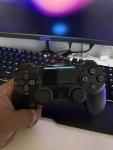 Controle PS4 Sem Fio Bluetooth (Compatível com PC, TV e Celular) 