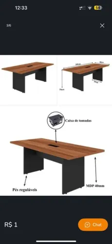 MESAS P ESCRITORIO E COM AGENTE SO NOVAS LOJA CENTERACO *