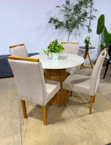 Mesa biah 1,00x1,00 100% mdf tampo c/ pintura brilhosa