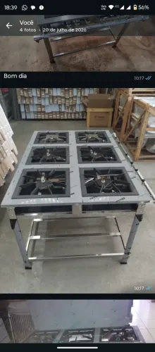 FOGAO 6 BOCAS INOX INDUSTRIAL ALTA PRESSAO R$ 1.990.00 EM 10 X CARTAO ZAP *