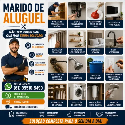 Marido de Aluguel em Brasília e regiões | Reparos, Montagens e Instalações