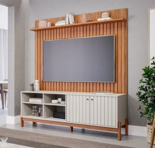 Bancada Holanda + Painel Trend tv até 70 - Montagem Grátis