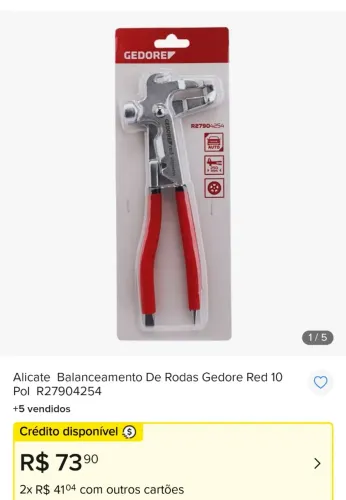 Vendo Alicate Balanceamento De Rodas Gedore Red 10 Pol R27904254