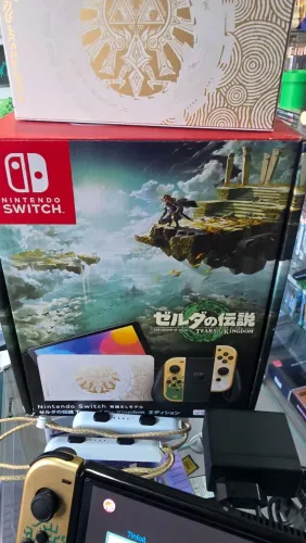 Nintendo Switch Oled Edição Zelda, Desbl0qu34do, aceito usado de entrada, cartões ate 18x