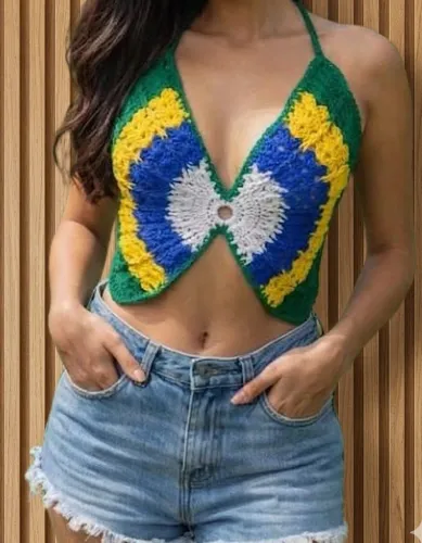 Top Cropeds de croche Brasil