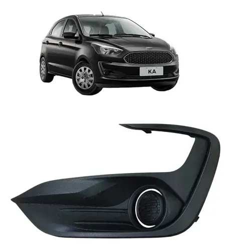 Moldura Farol Milha Ford Ka 2018 2019 2020 2021 Original Preto Esquerdo