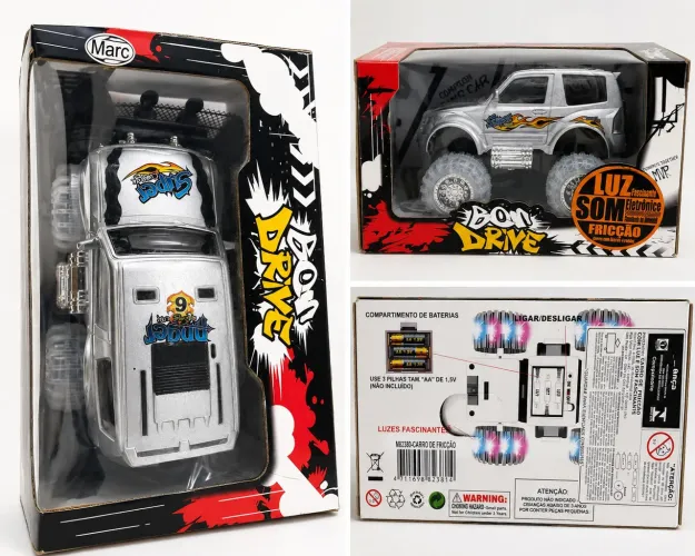 Carrinho Off Road 4x4 Infantil Luz Som Fricção - Novo na Caixa