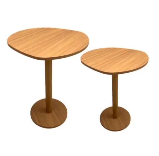 Kit 2 Mesas Laterais Orgânicas Monopé 31/41 cm Mel | Seminovas