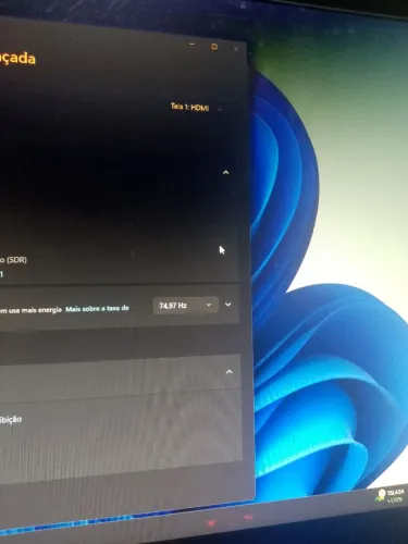 Monitor 75Hz Full HD 21,5 Polegadas com fonte