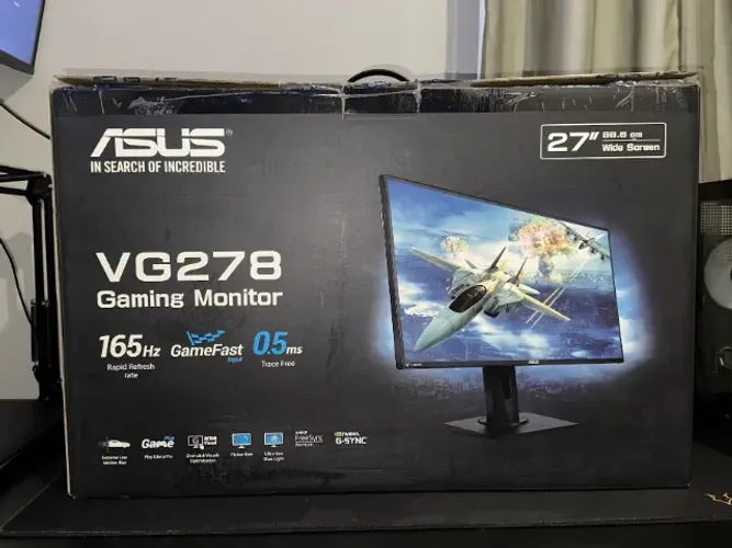 Monitor Gamer ASUS 27" VG278QR 165Hz 0,5ms - Completo na Caixa (Sem Detalhes)
