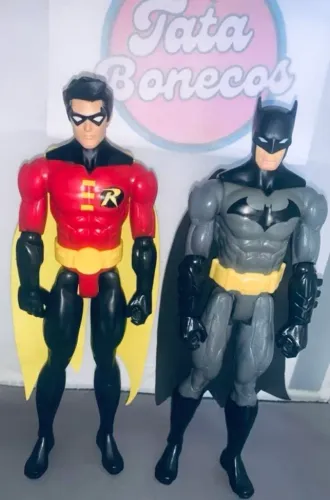 Bonecos Batman e Robin hasbro usados 30 cm 