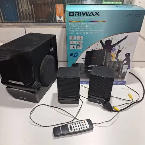 Caixa de som 2.1 BriWax 50w Pra Smar TV ou Computador Com Subwoofer bluetooth Home Theater