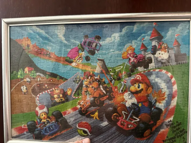 Quadro de quebra cabeças do Mario 