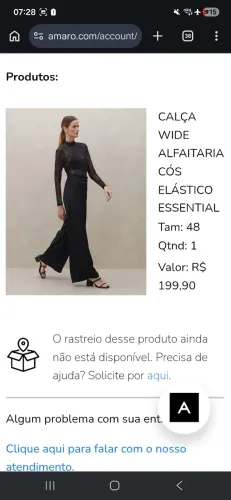 NA ETIQUETA Calça wideleg pantalona AMARO plus size
