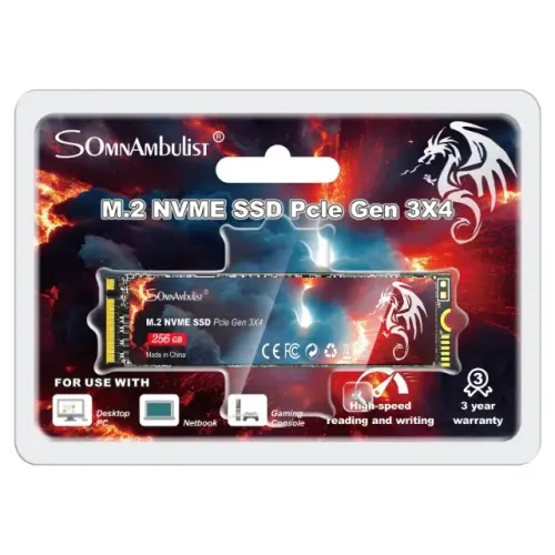  SSD M.2 NVMe 256GB Somnambulist - NOVO