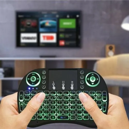 Mini Teclado Wifi SmarTv Led