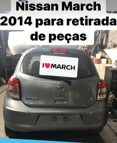 Sucata Nissan march 2014 para retirada de peças