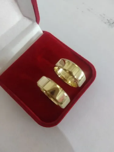 Par aliança moeda antiga noivado ou casamento