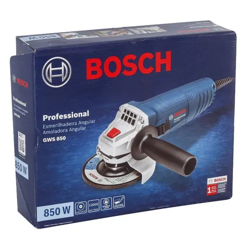 Esmerilhadeira Angular 4.1/2 Pol. 850W - BOSCH-GWS-850<br><br>