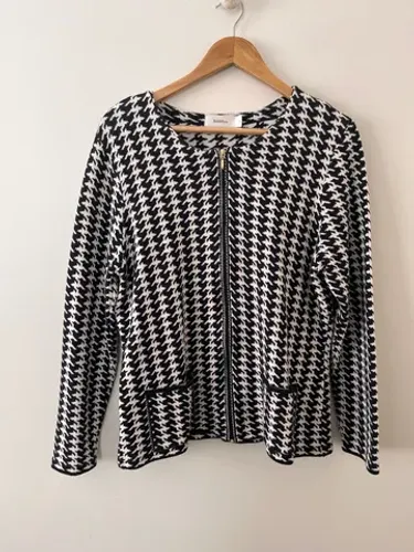 Casaco tricot Piet de poule marca bonneterie