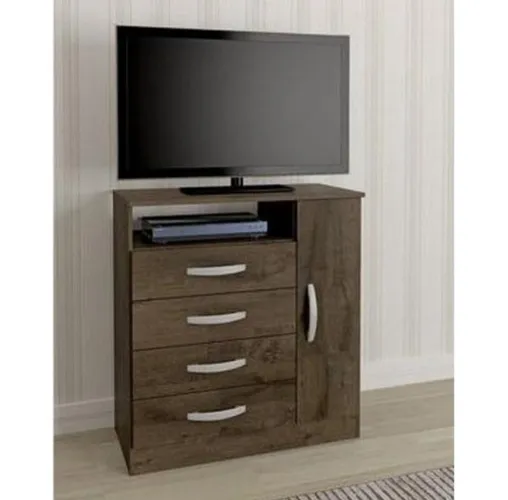 Cômoda Delta 4 Gavetas 1 Portas - Promoção -Temos Crediario