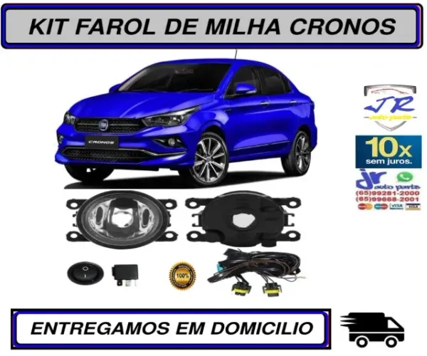 Kit Farol de Milha Fiat Cronos 2020