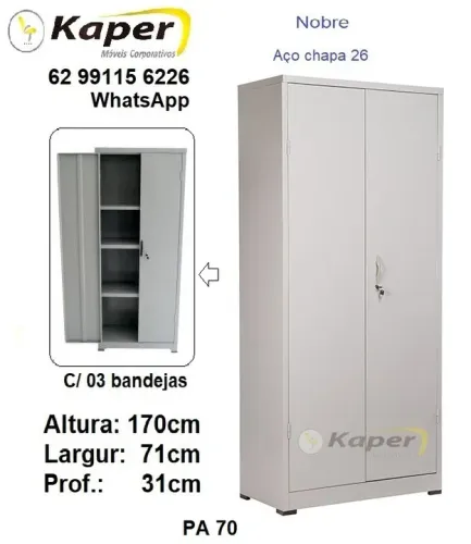 Armário de aço PA70 NB ( novo ) promoção ! !