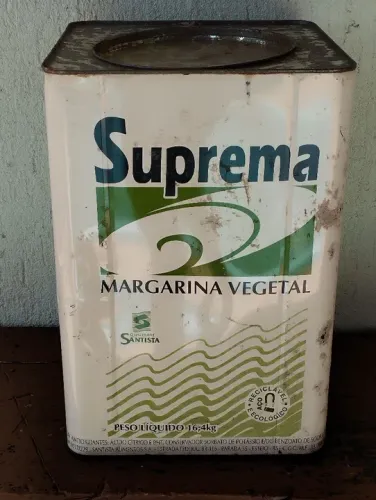 Lata Antiga Suprema Margarina Óleo Vegetal Grande 