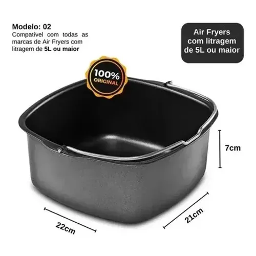 Forma para airfryer 5L ou maior (NUNCA USADA)