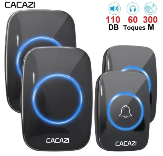 Campainha De Longo Alcance 2 Rec. E 2 Bot. - 60 Toques