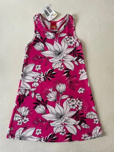 Vestido Floral Rosa - 4 anos