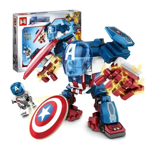 Lego Heroes Versão Robo Mg305 Capitão Amarica 173pçs