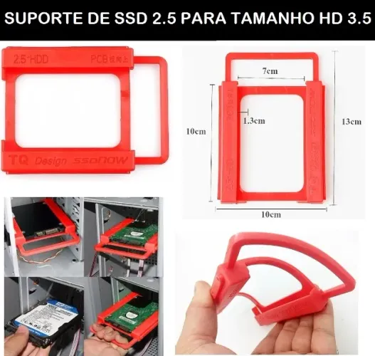 Suporte Case para SSD 2.5 para Tamanho HD 3.5 (Temos Case XBOX360)