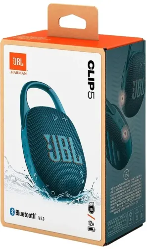 Caixa de Som Bluetooth JBL Clip 5- Azul Escuro - Nova