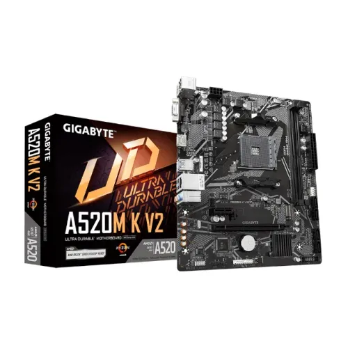 Placa Mãe Gigabyte A520M K V2 - NOVA
