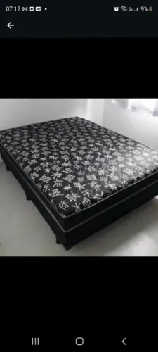 Cama Box Casal com Colchão Ortopédico