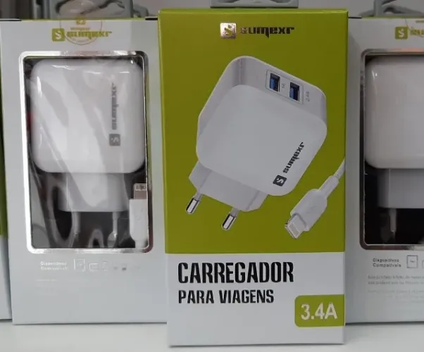 Carregador iPhone Lightning 3.4A Sumexr Premium !! Abs